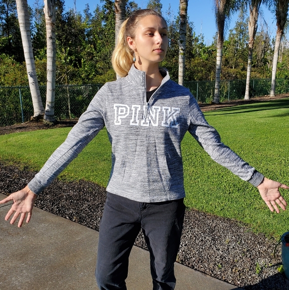 PINK Victoria's Secret half zip pullover sweater S - Picture 6 of 12